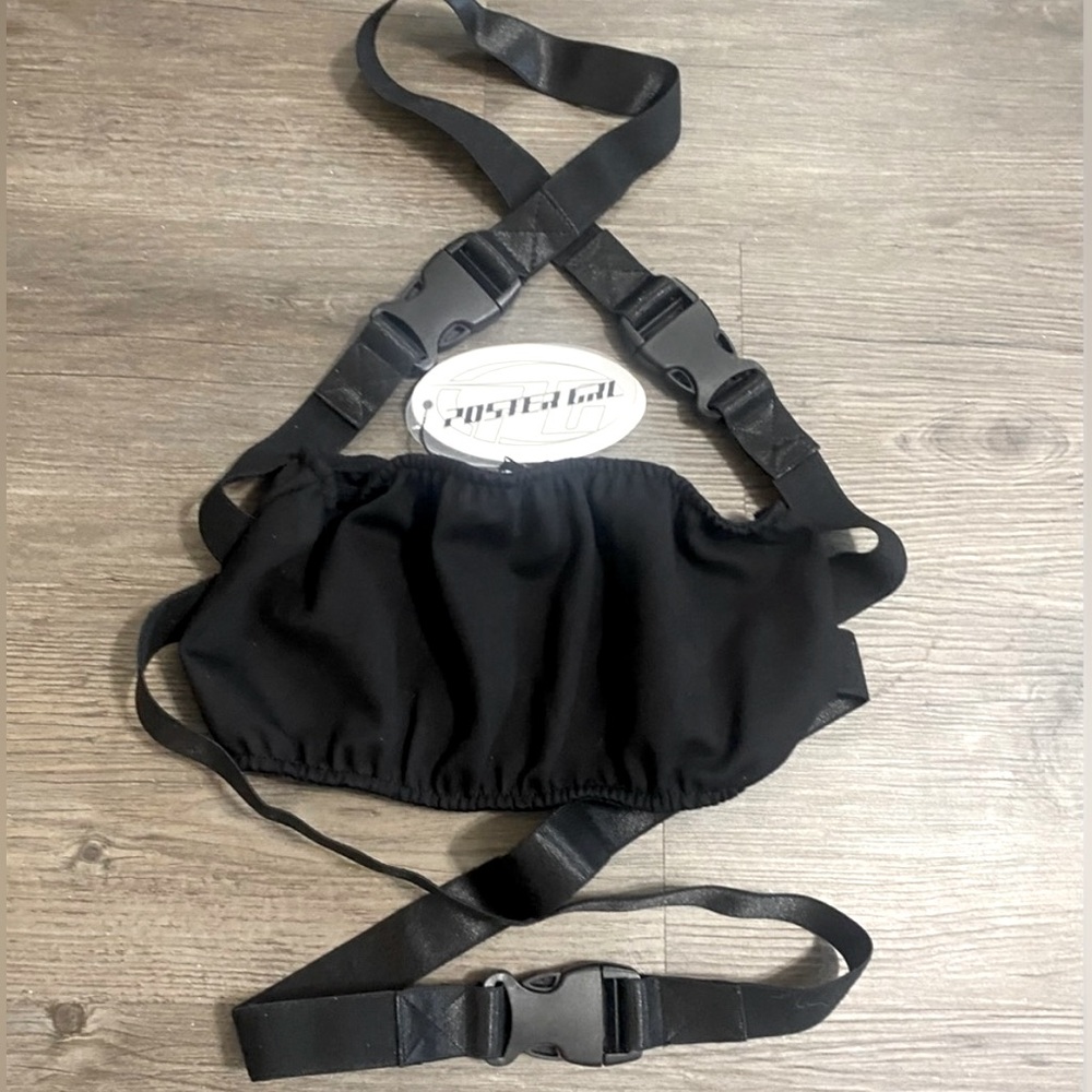 NEW #DollsKill Poster Girl black buckle tube top